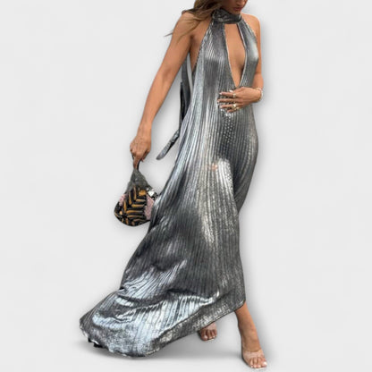 Sparkling Ruffled A-Line Formal Evening Dress
