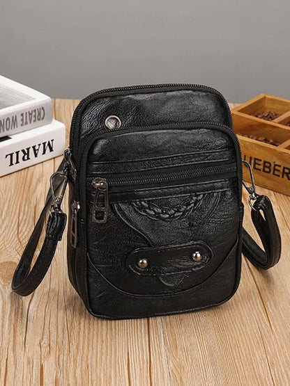 Stylish Synthetic Crossbody Phone Pouch