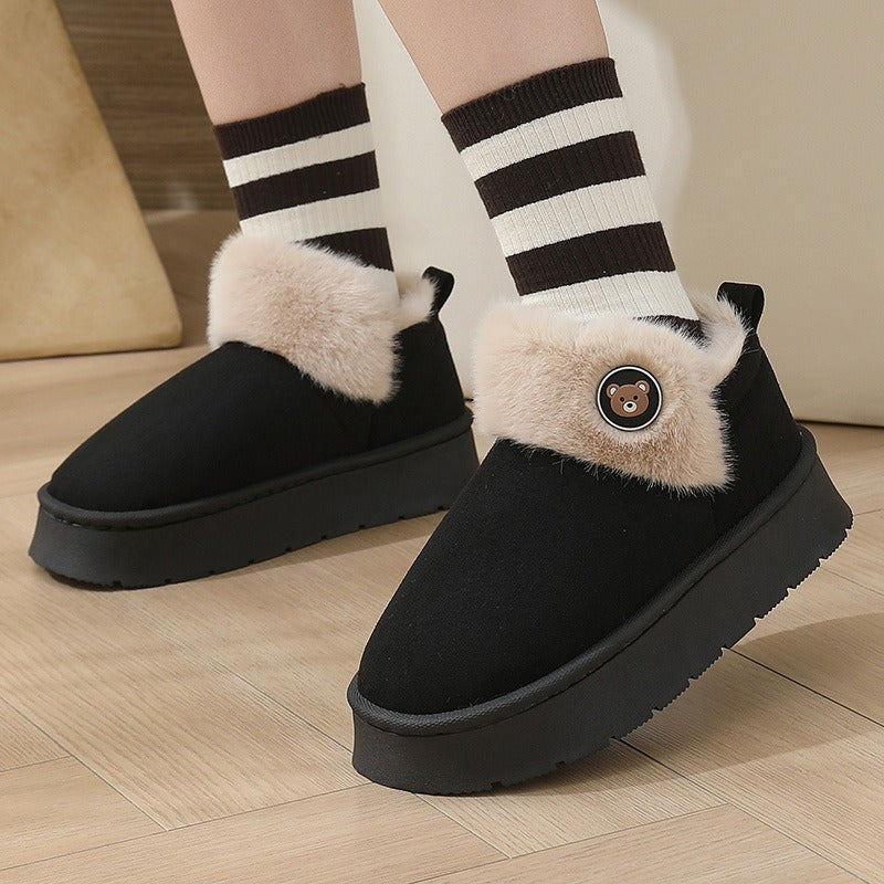 Cozy Fur Lined Slipper Boots
