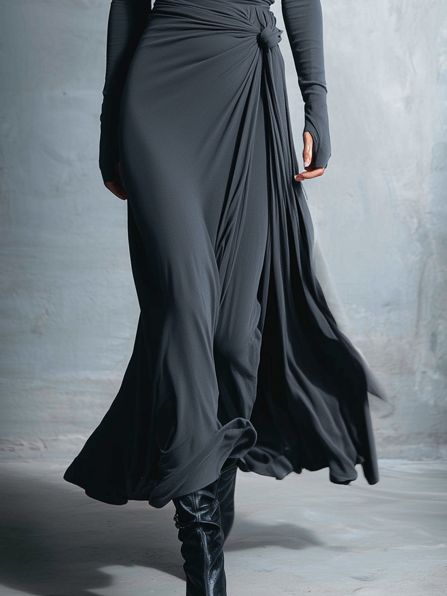 Relaxing Maxi Wrap Dress