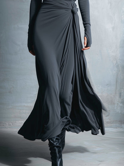 Relaxing Maxi Wrap Dress
