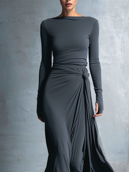 Relaxing Maxi Wrap Dress
