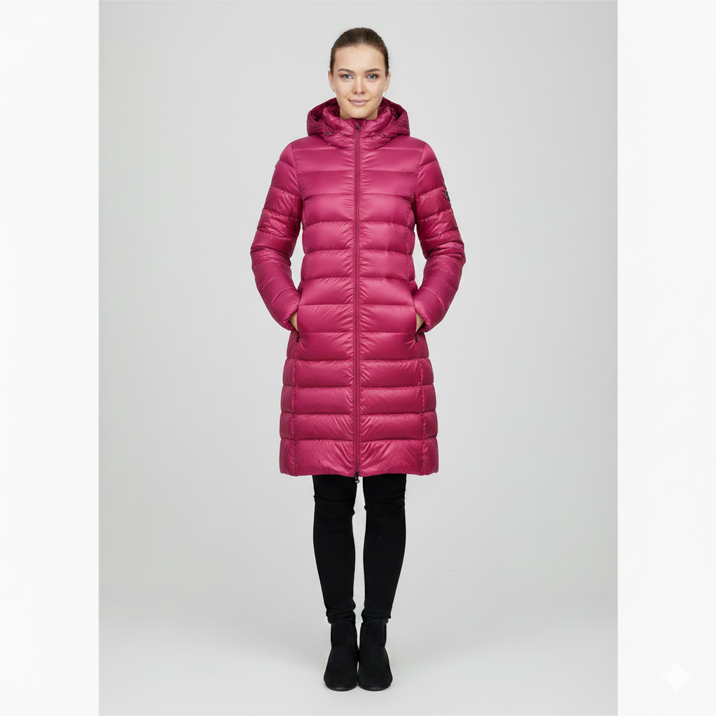 Women's Down Coat Slim Fit Hooded Jacket