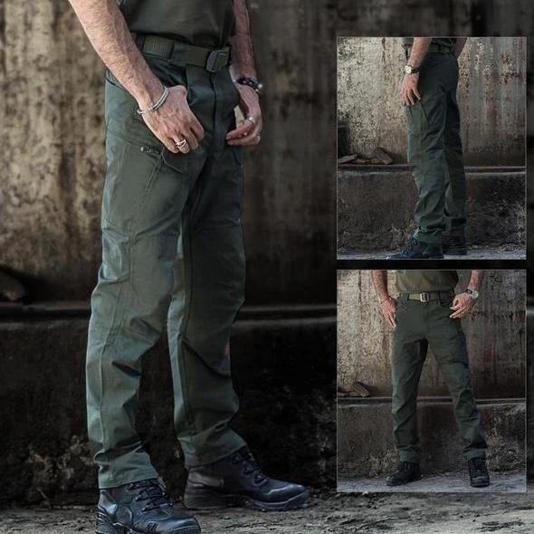 Practical Men's Work Pants with Zip Pockets
