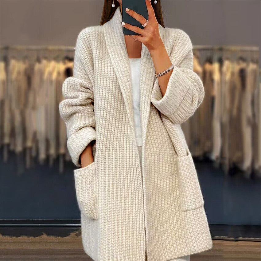 Cozy Crew Neck Pocket Sweater - Olytrend