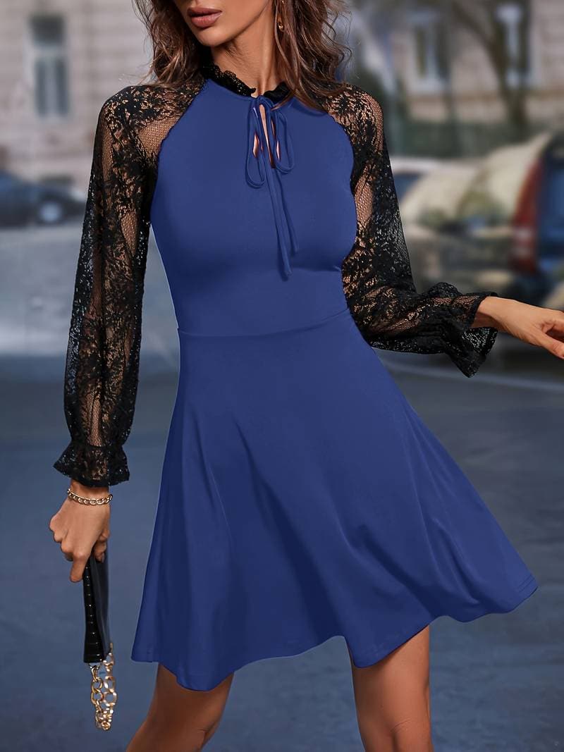 Elegant Long Sleeve Lace Dress for Women - Nocini