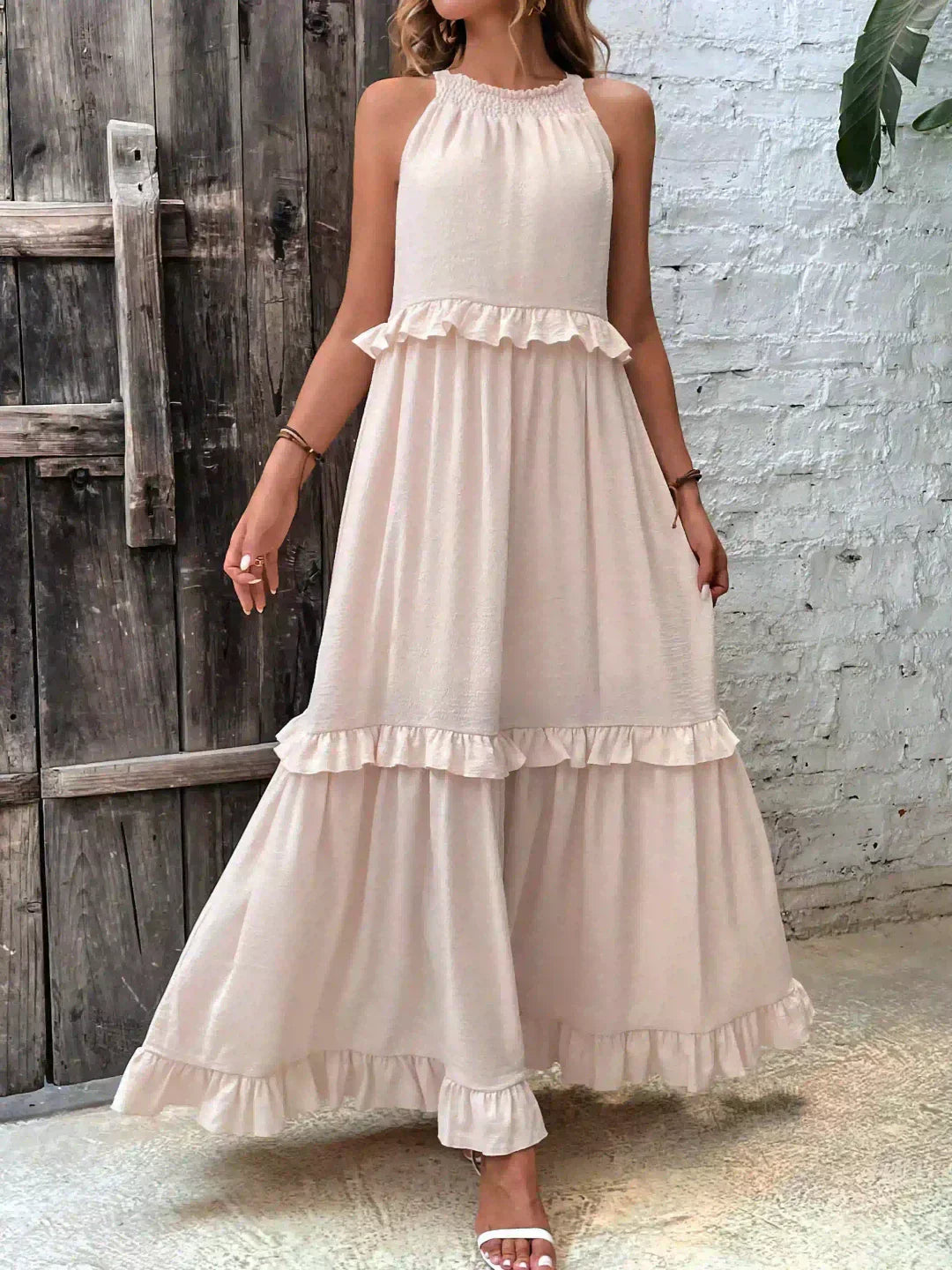 Chic Ruffle Strapless Summer Dress