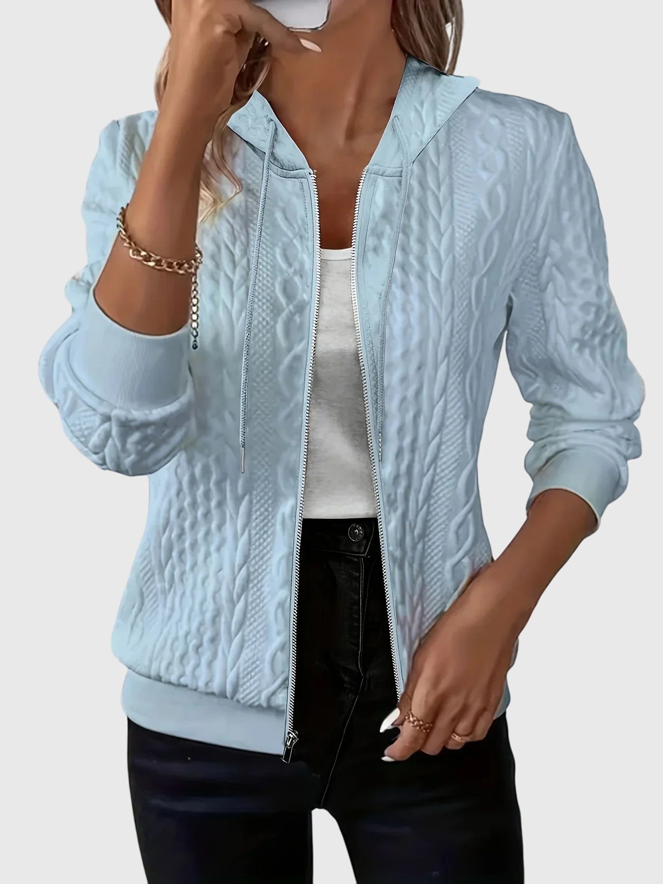 Women's Zip Front Hooded Sweatshirt