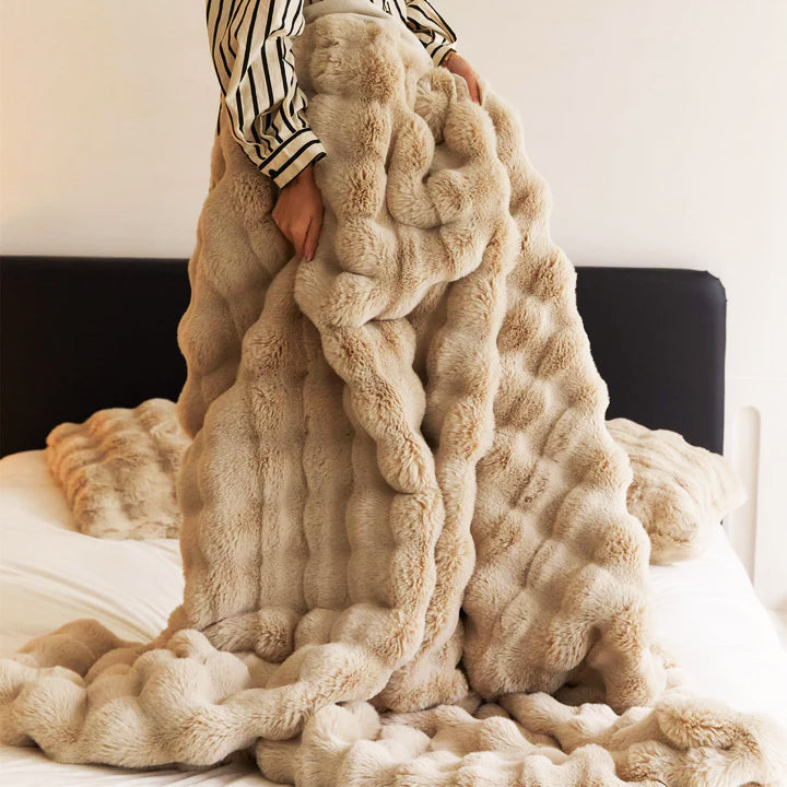 Soft Faux Fur Plush Throw Blanket - Nocini