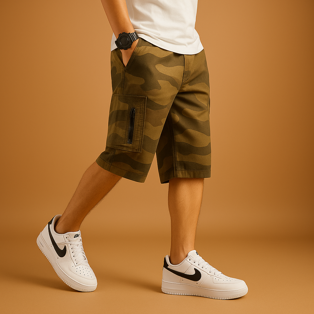 Camouflage cargo shorts for men | Dylan - Nocini