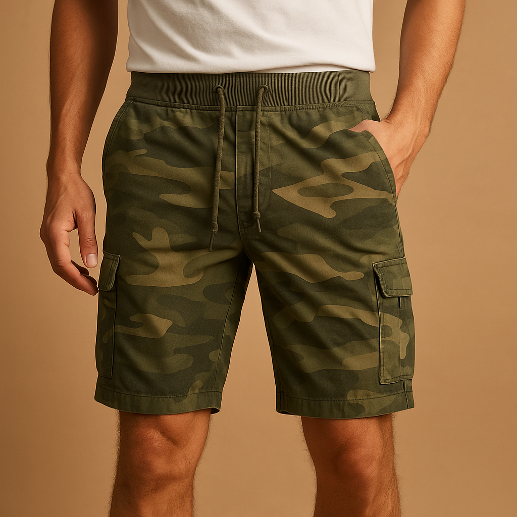 Camouflage cotton shorts for men | Ryan - Nocini