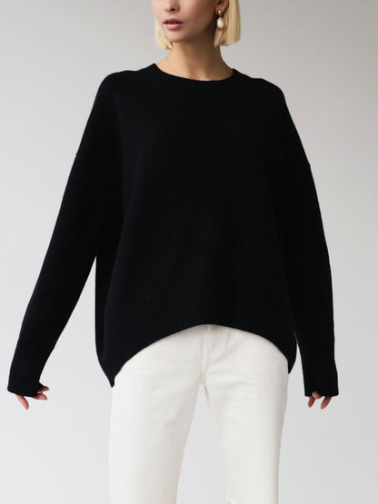 Soft Pink Oversized Crew Sweater
