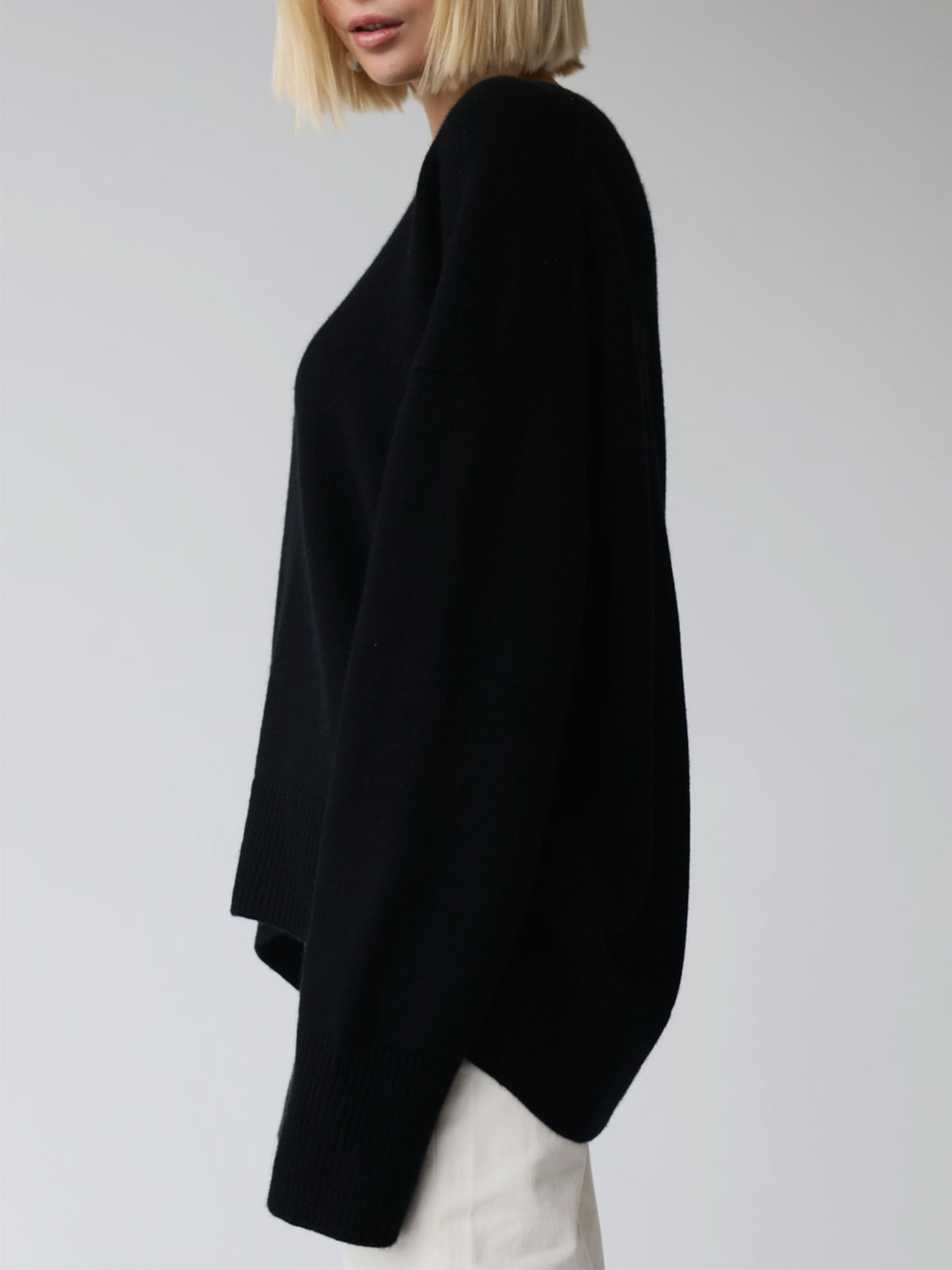 Soft Pink Oversized Crew Sweater