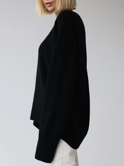 Soft Pink Oversized Crew Sweater