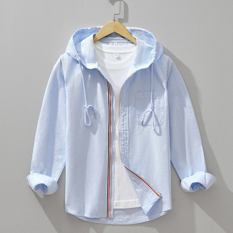 Classic Men's Hooded Button Shirt - Olytrend