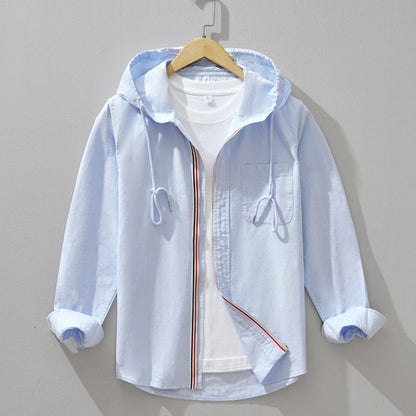 Classic Men's Hooded Button Shirt - Olytrend