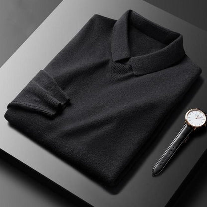 Classic Fit Crew Neck Polo Sweater