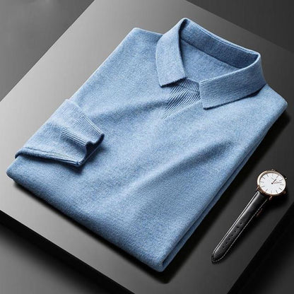 Classic Fit Crew Neck Polo Sweater