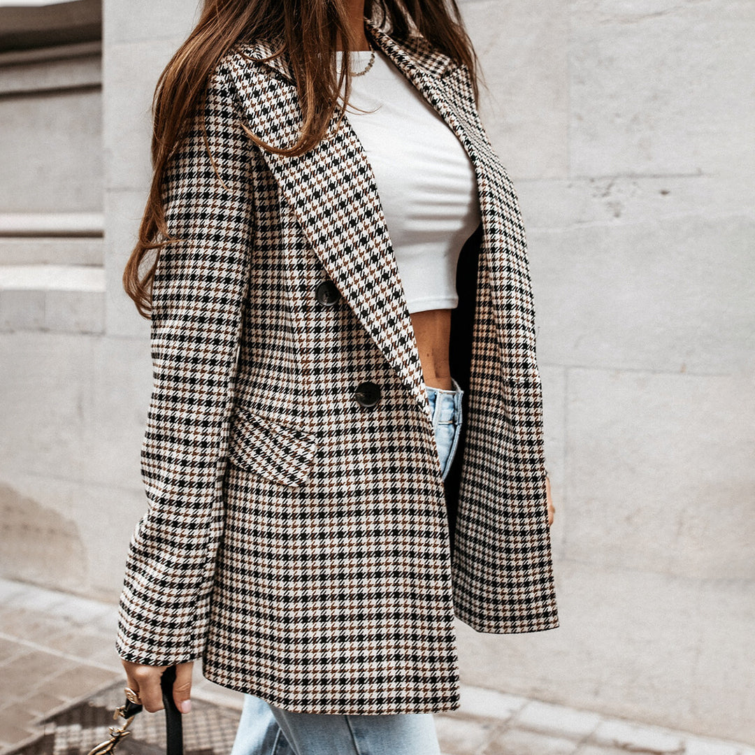 Plaid Jacket For Ladies