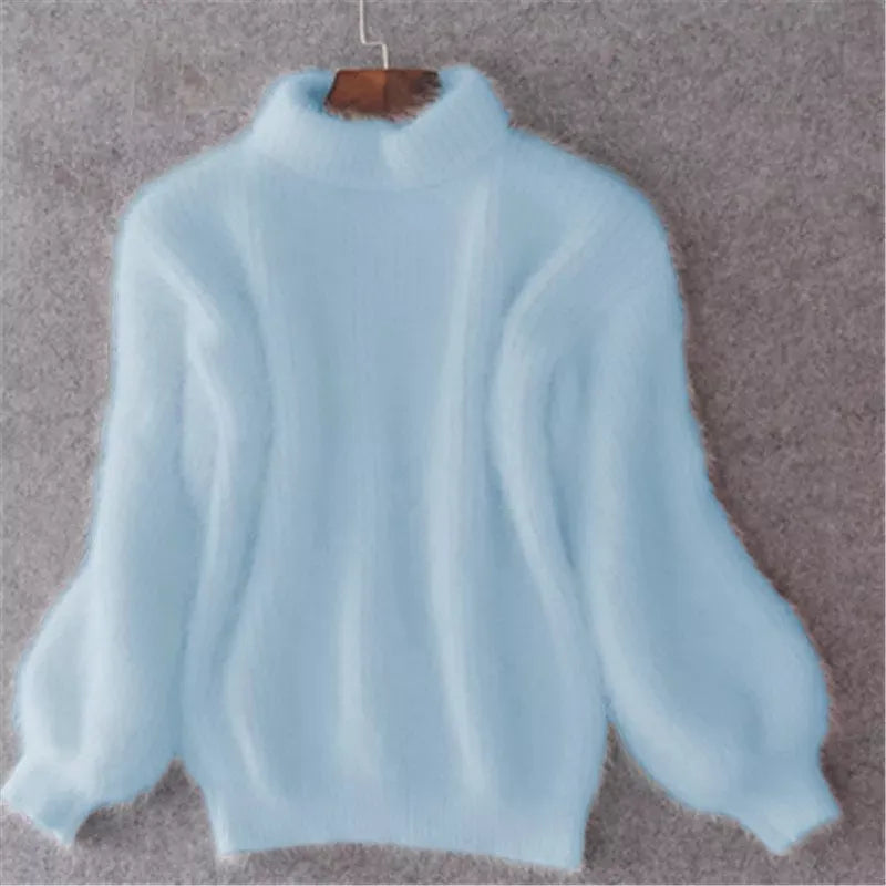 Soft Crew Neck Women's Knit Sweater - Pexav