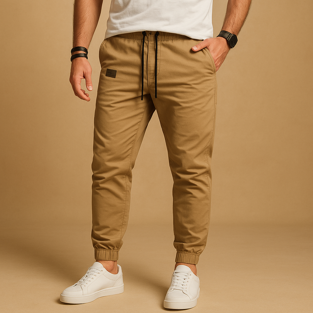 Men’s casual cargo pants with multiple pockets in black, gray, beige, and green — durable, comfortable, and perfect for everyday wear.