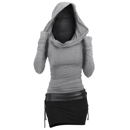 Casual & Comfortable Hoodie Dress with Long Sleeves – Selina-Grey-S-Nora Luxe