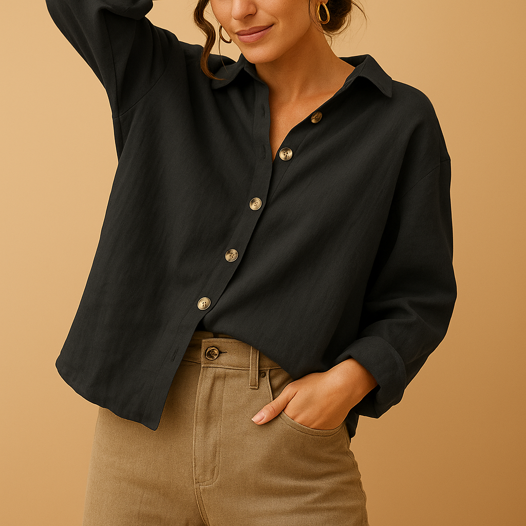 Casual cotton blouse for women | Harper - Nocini