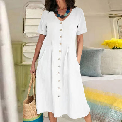 Relaxed Fit Lightweight Summer Dress - Pexav