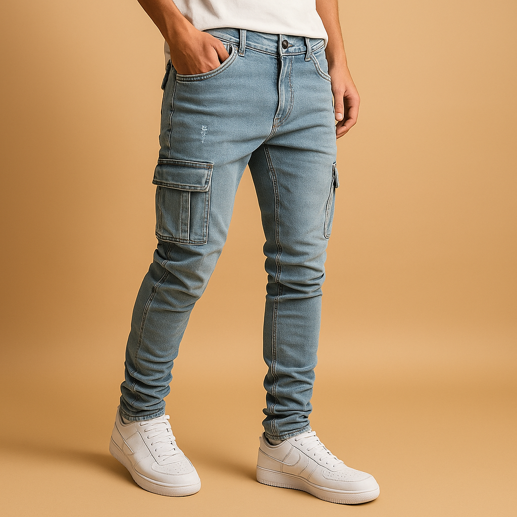 Men’s casual cotton pants with loose fit and breathable fabric, ideal for everyday wear, relaxed days, and travel comfort.