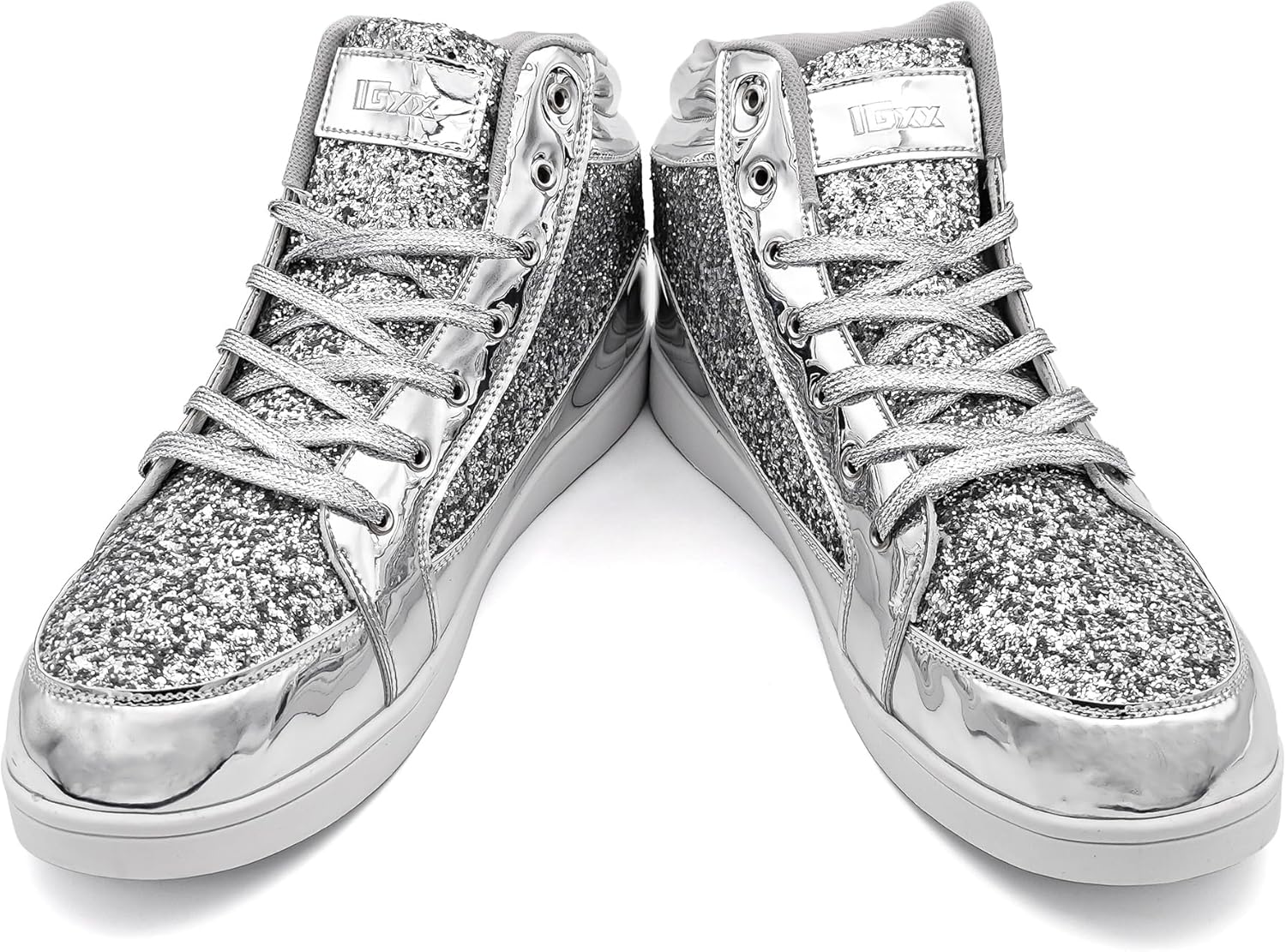 Casual Glitter Sneakers - NeonFlash-Black-5.5-Nora Luxe