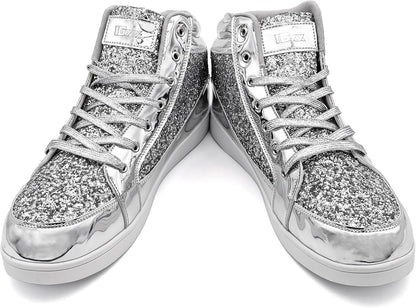 Casual Glitter Sneakers - NeonFlash-Black-5.5-Nora Luxe