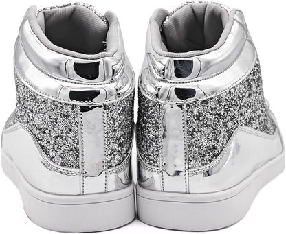 Casual Glitter Sneakers - NeonFlash-Black-5.5-Nora Luxe