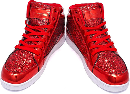 Casual Glitter Sneakers - NeonFlash-Black-5.5-Nora Luxe