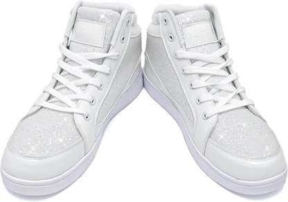Casual Glitter Sneakers - NeonFlash-Black-5.5-Nora Luxe