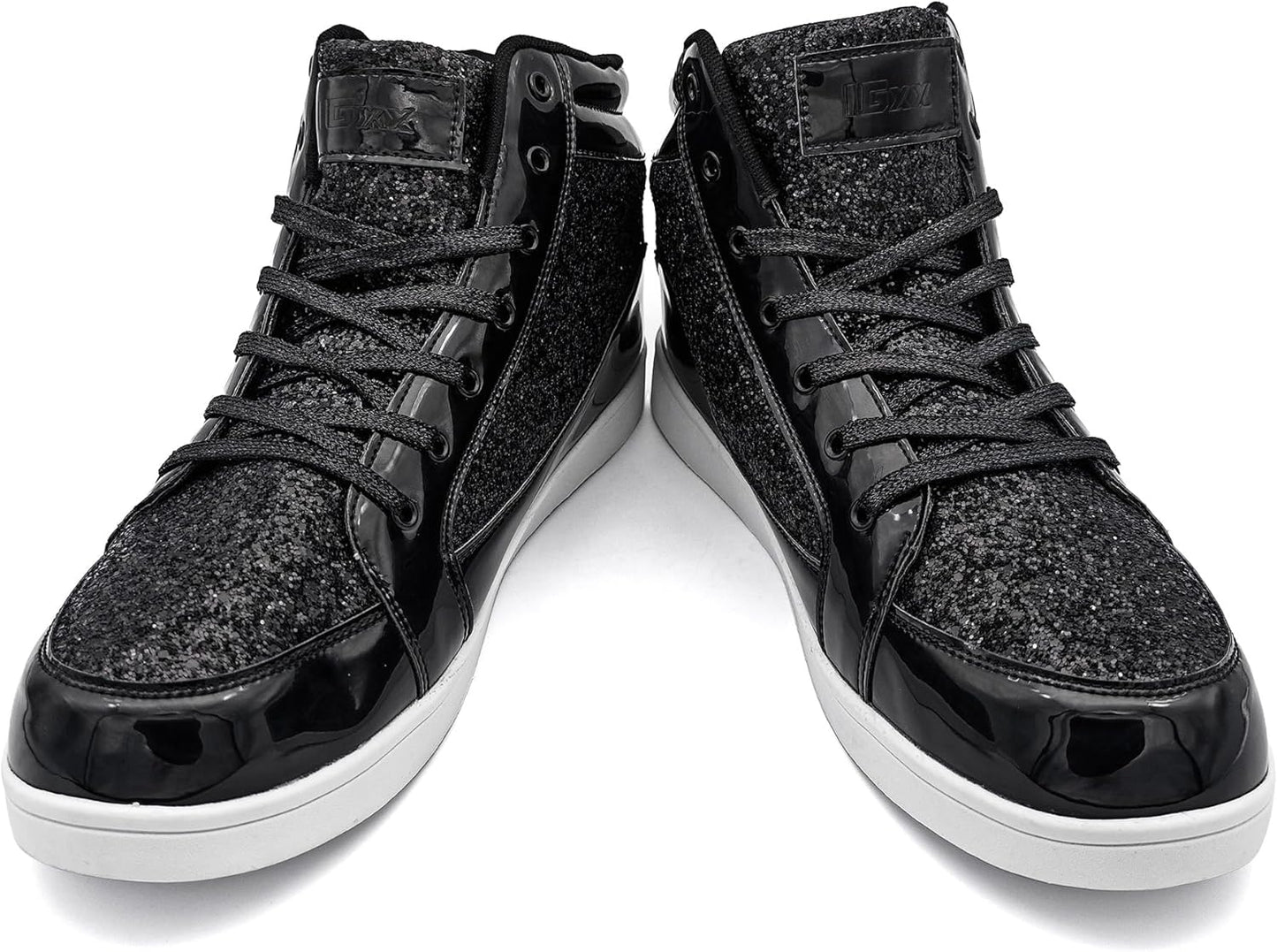 Casual Glitter Sneakers - NeonFlash-Black-5.5-Nora Luxe