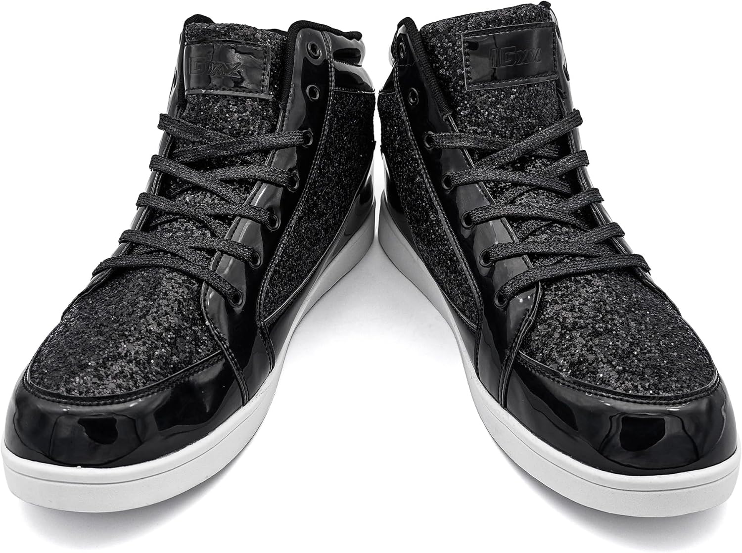 Casual Glitter Sneakers - NeonFlash-Black-5.5-Nora Luxe
