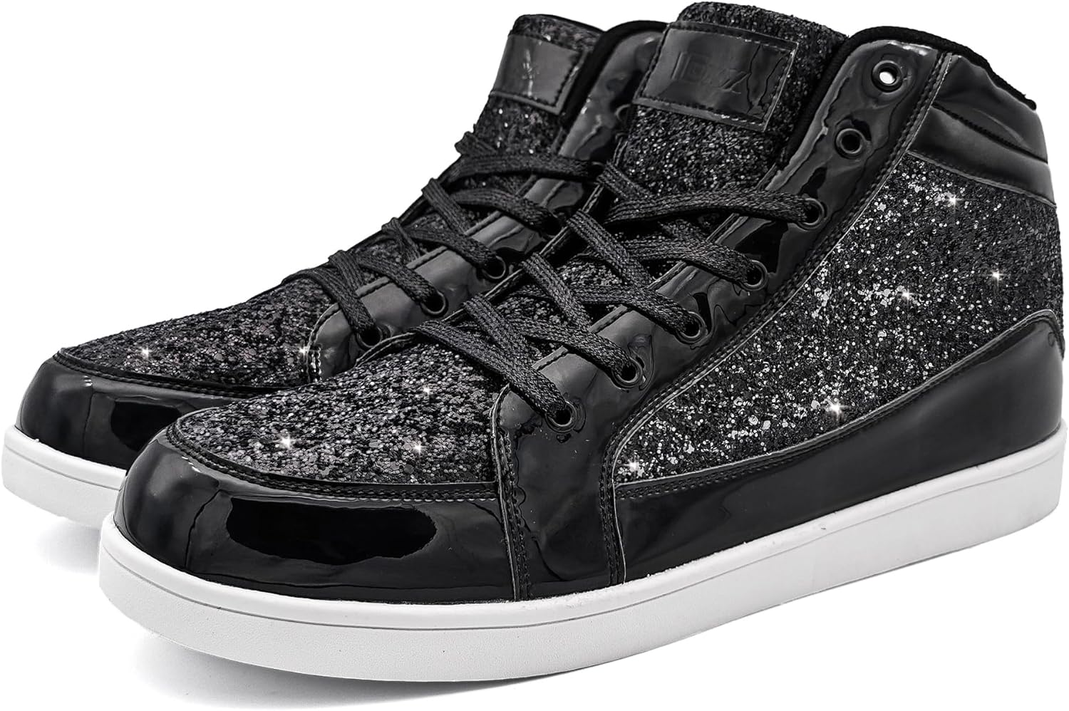 Casual Glitter Sneakers - NeonFlash-Black-5.5-Nora Luxe