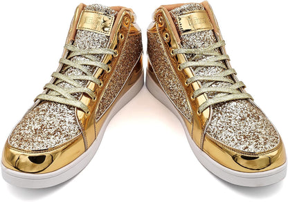 Casual Glitter Sneakers - NeonFlash-Black-5.5-Nora Luxe