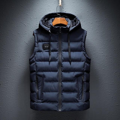 Relaxed Fit Hoodie Vest - Pexav