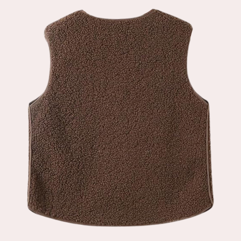 Casual Knotted Women's Gilet - Noa-Beige-XS-Nora Luxe