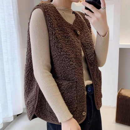 Relaxed Fit Knit Women's Vest - Pexav