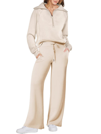 Casual Ladies Lounge Set - Luna-Apricot-S-Nora Luxe