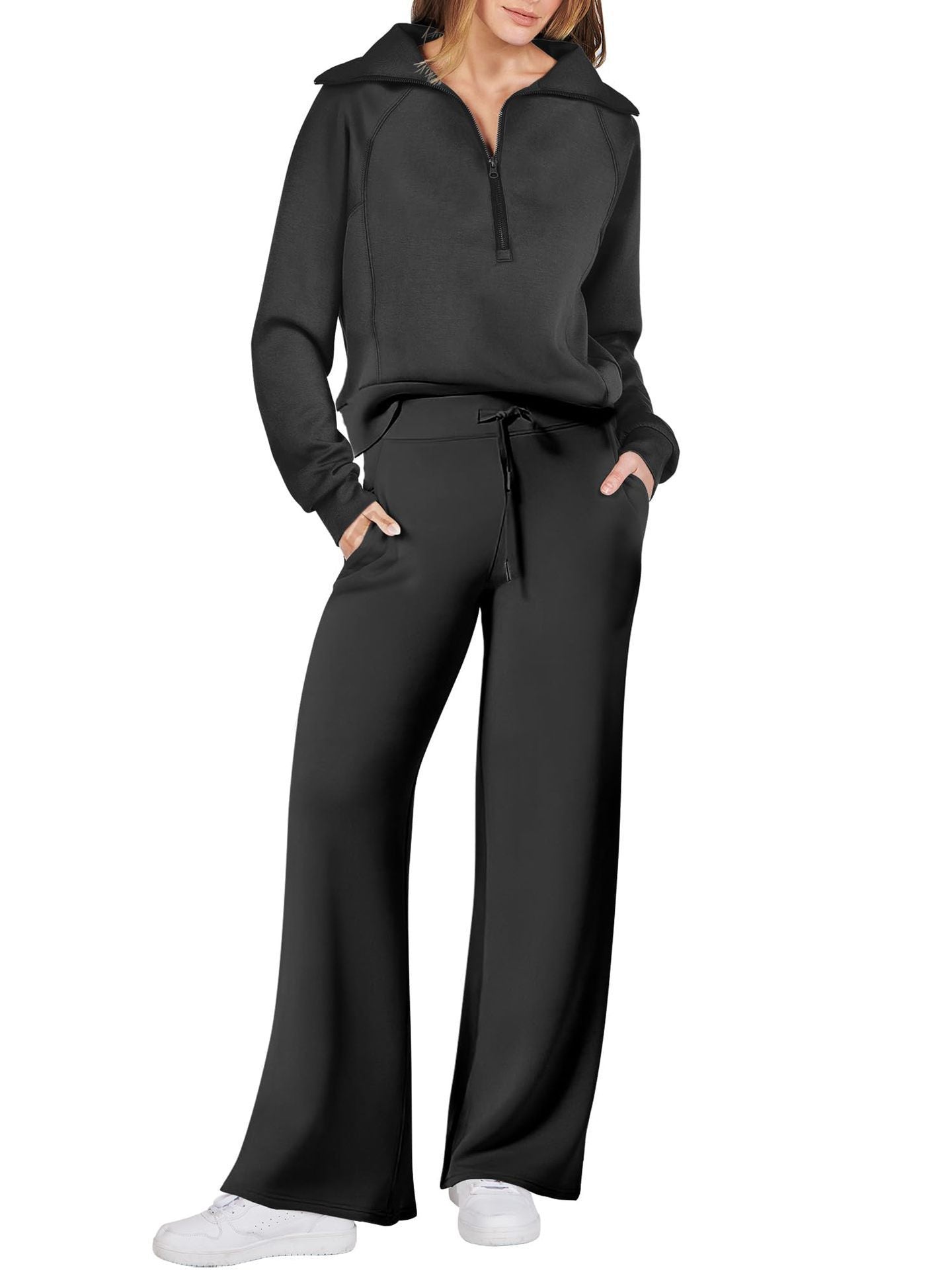 Casual Ladies Lounge Set - Luna-Gray-S-Nora Luxe
