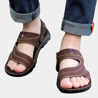 Casual Learning Sandals for Men - Leon-Black-6.5-Nora Luxe