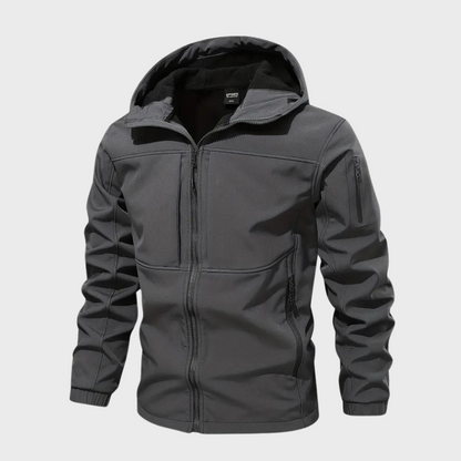 Casual Men's Jacket with Hood - Marco-Gray-S-Nora Luxe