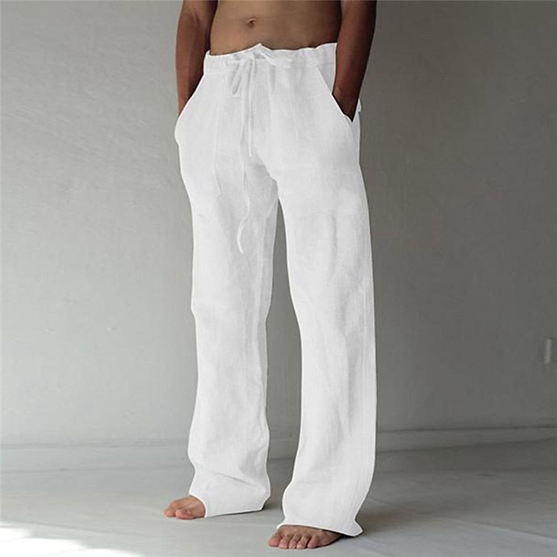 Relaxed Fit Summer Linen Pants for Men - Pexav