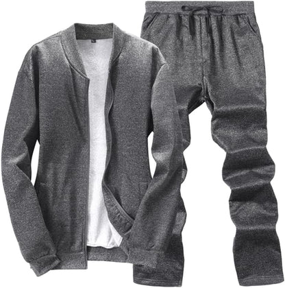 Casual Men's Tracksuit - Noah-Dark Gray-S-Nora Luxe