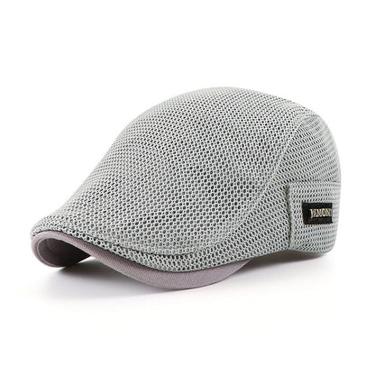 Casual Mesh Beret for Men - AirFlow-Gray-Nora Luxe