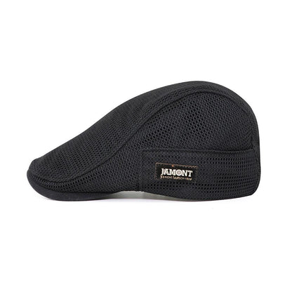 Casual Mesh Beret for Men - AirFlow-White-Nora Luxe