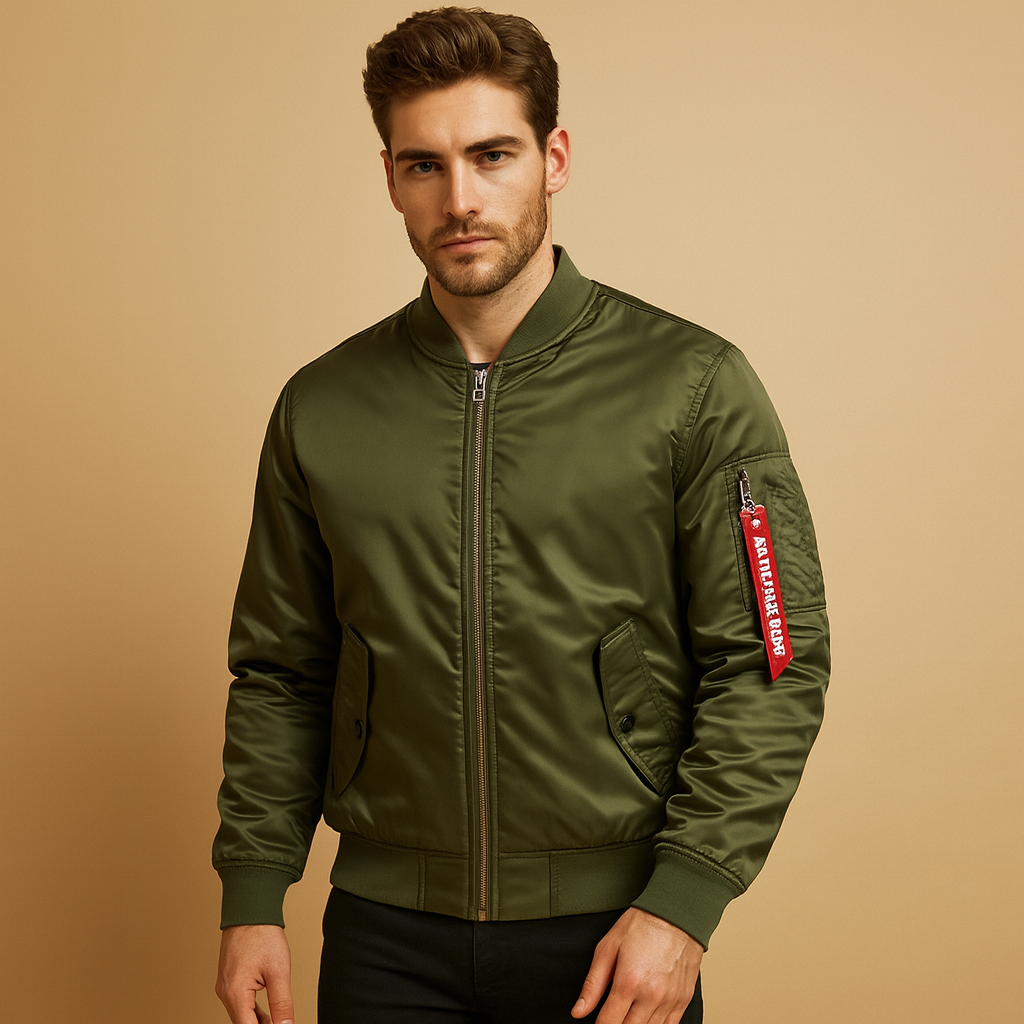 Men’s casual outdoor jacket with a lightweight, breathable design and weather-resistant finish, suitable for city wear and outdoor activities.